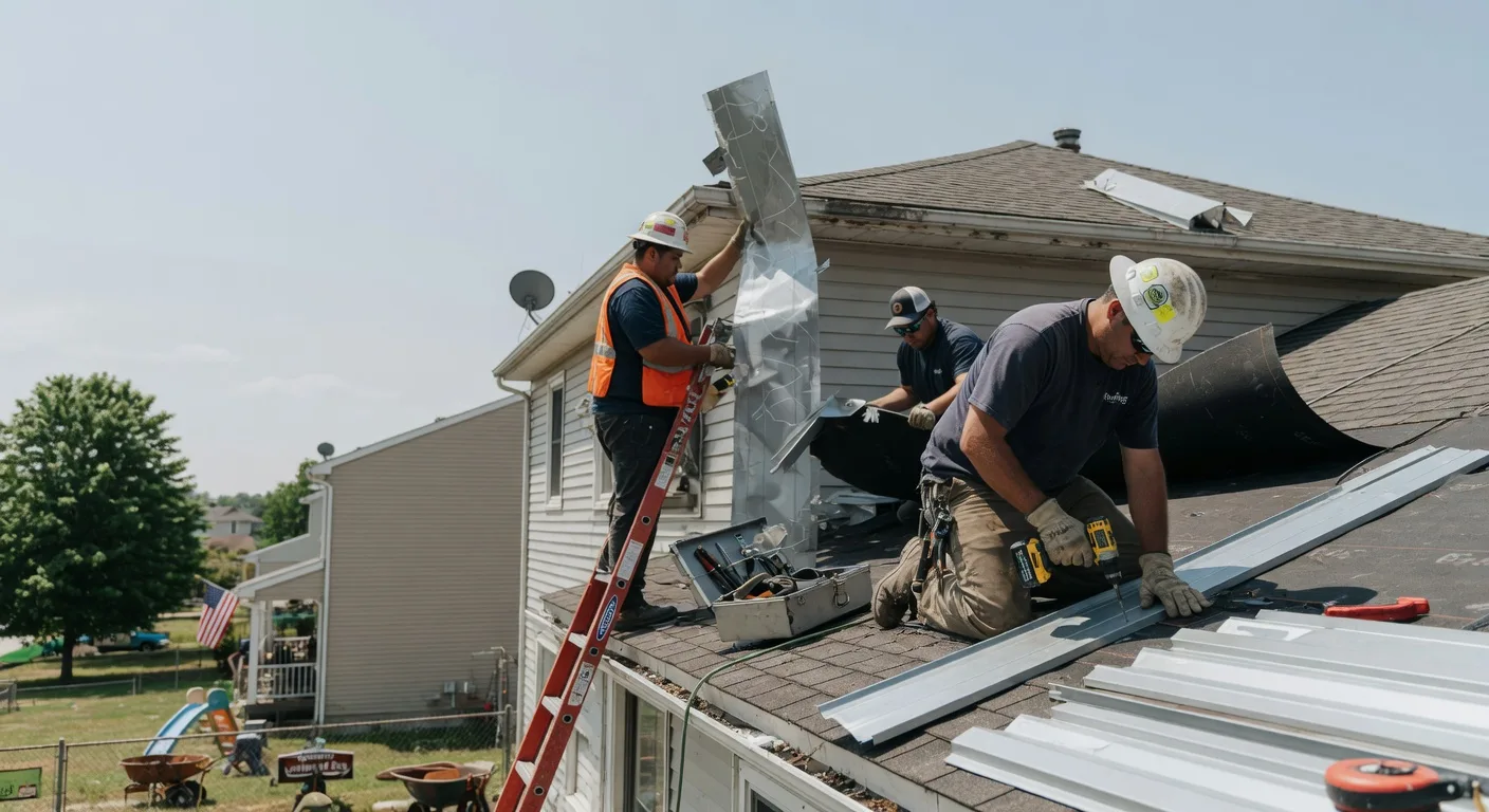 Storm Damage Metal Roof Repair in Mill Village, PA